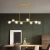 Import Modern restaurant lamp Cafe living room chandelier creative personality simple glass magic bean molecular Chandelier from China