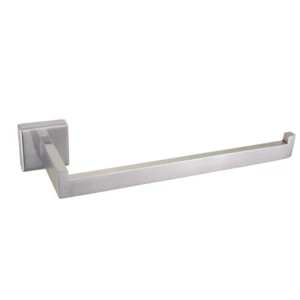 Modern Square Style Stainless Steel Wall Mounted Bathroom Toilet Paper Roll Holder Kitchen Paper Towel Ring Brushed