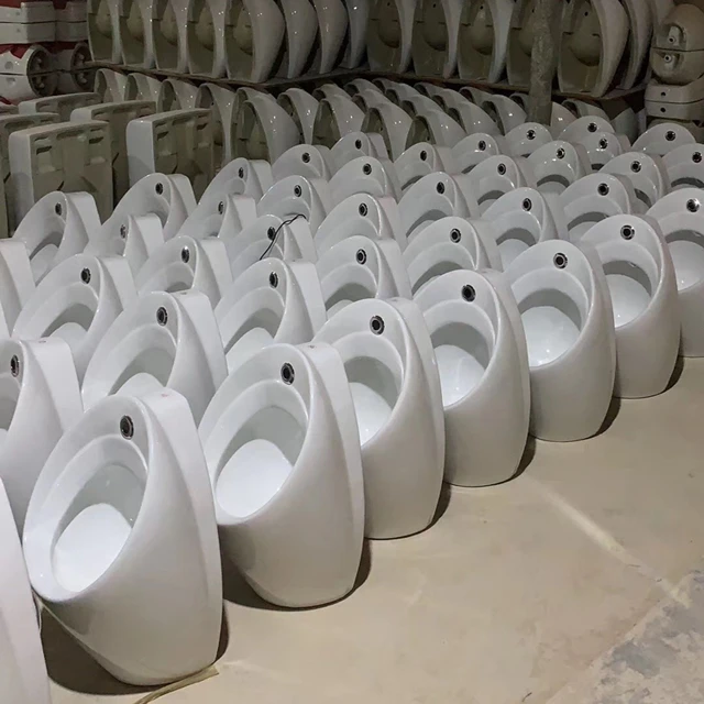 MOKI modern ceramic flush sensor wall mounted wc urinal