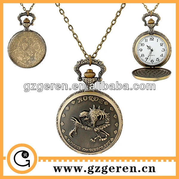 Monster Type Cover Large Antique Bronze Cheap Pocket watch