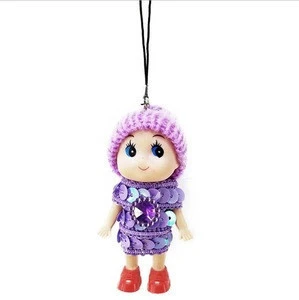 multi color small doll so cute hot girls cell phone strap for phone pendants