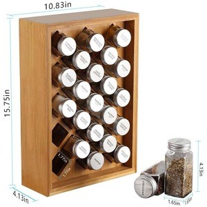 Multi Functional Kitchen Storage Wooden / Bamboo  Spice Rack