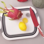 Multifunction Kitchen Chopping Blocks Tool Foldable Cutting Board Kitchen silicone Cutting Boards Vegetable Fruit Washing Basket