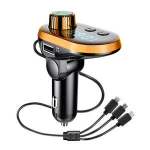 Multifunctional 3 in 1 bluetooth handsfree Car Charger with usb Cable Quick Charge Fast Charging Adapter USB Car Charger