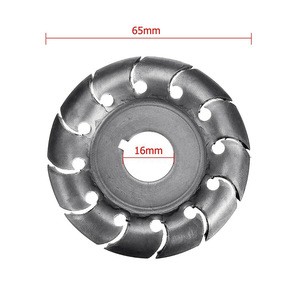 Multifunctional High Hardness Wood Carving Disc Bore Hole 65mm Diameter Wood Shaping Angle Grinder Woodworking Tool