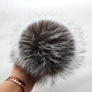 Myfur Snow Top Real Fox Fur Pom Poms Wholesale Hat Accessory Pompom