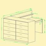 MZ-15N1 initial design wooden reception desk