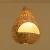 Import natural bamboo basket woven decorative cage project chain chandelier light rattan ball pendant suspension lamp from China