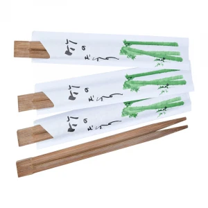 Natural Eco-friendly  Bamboo Disposable Carbonized Twin Chopstick