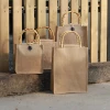 Natural Eco Friendly Burlap Grocery Tote Jute Bag Popular Woman Tote Beach Bag