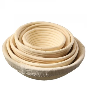 100% Natural Rattan Bread Storage Basket Round Dough Fermentated Baskets Kitchen Pastry Tool Made in Vietnam