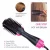 Import Negative ion blow Hair Dryer brush volumizer 2 in 1 straightener and curler Hot Air Curling iron Rotating Rollers Comb from China