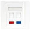 network faceplate 86 type dual ports rj11 rj45 wall plate face plate