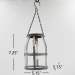 New Arrival Farmhouse Garden Light Metal Hanging Solar String Lights Solar Garden Lamp