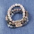 Import New arrived high quality 8mm natural semi-precious stone weathered beads elastic Antique gold bracelets for women mom bracelet from China