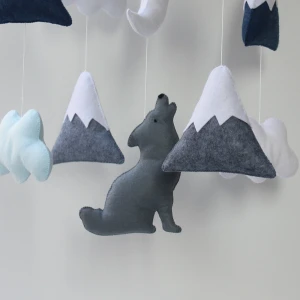 New Baby Toy Cute Sweet Animal Shape Crib Hanging Felt Mobile Windbells
