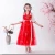 New Chinese style girl long dress Flower girl dress for wedding party Shiny Chiffon Princess Dress for kids