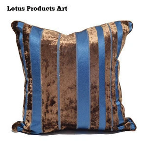 New Design Fluffy Outdoor Lounge Blue Velvet Seat Cushion