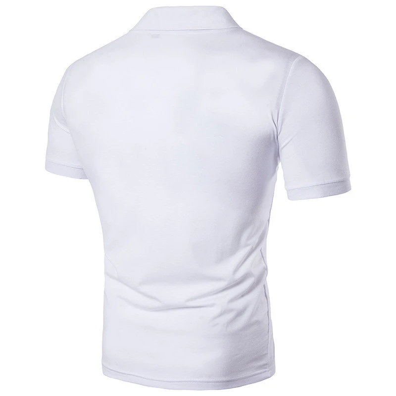 New Design Striped Placket Short Sleeve Mens Polo T-Shirt