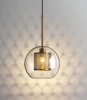 new design wood color fabrics lampshade hemp rope pendant light for kitchen room for project use