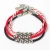 New Fashion Jewelry Lucky Red String Rope Bracelet Women 4 metal beads Handmade Bracelet jewelry making accessories diy jewelry