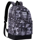 New fashion simple custom design canvas high quality school backpack