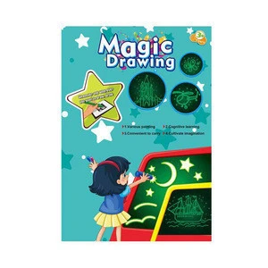 New hot sale fluorescent childrens magic drawing board educational toys HC403339