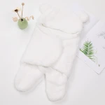Newborn Baby Boy Girl Cute Cotton Plush Receiving Blanket Sleeping Wrap Swaddle