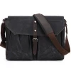 Newest Designer Vintage Men Waxed Canvas Leather Messenger Bag, Shoulder Bags With Laptop Compartment