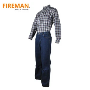 NFPA2112 CAT2 flame fireproof  resistant arc flash proof shirt and pants  frc clothing