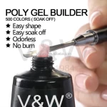 No heat no burn long lasting easy soak off poly nail gel 70colors factory sell in tube