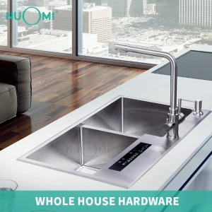 NUOMI Modern Rectangular Shape Single Bowl Industrial Intelligent Sink Stainless Steel Kitchen