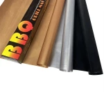 OEM barbeque grill mat PTFE bbq grill mat non stick silver liner
