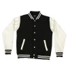 OEM Cheap Price Low MOQ leather French Terry Fleece Unisex Varsity Jacket