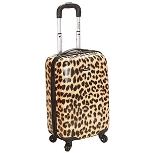 OEM Leopard Print Design Luggage ABS Printed Luggage Travel Bags