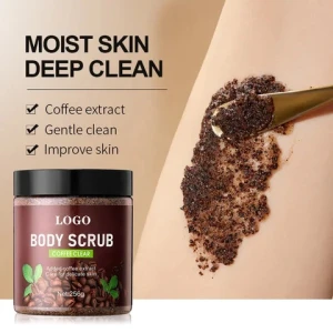 OEM Private Label Organic Vegan Body Care Deep Clean Brighten Delicate Skin Coffee Body Scrub