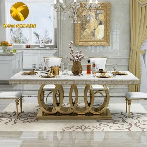 Other metal furniture dining room set marble dining tables moden dinning table metal tables
