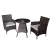 Import Outdoor Patio Furniture Rattan 3 Piece Steel Wicker Bistro Chat Cushion Chair and Table Set from China