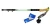 Import Outdoor sports EVA handle fast flick alpenstocks 3-section walking stick from China