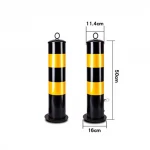 Outdoor standard roadway safety steel road flexible bollard
