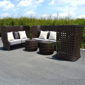Outdoor Wicker Furniture Set Modern Rattan Sofa Salon Furniture