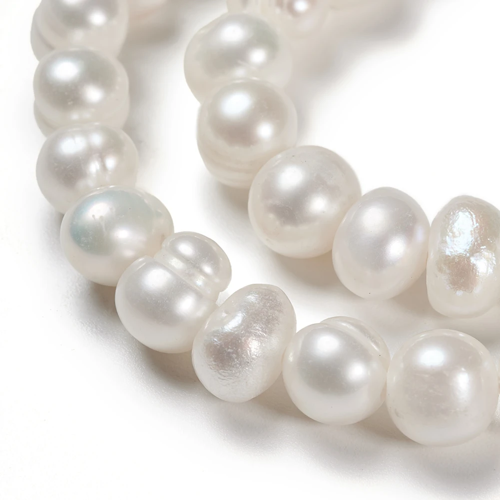 Pandahall Cultural Irregular Freshwater Pearl Beads Oldlace Grade a Natural for Making Jewelry