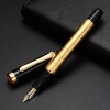 Pens with custom logo free  sample luxury grid luxury gold calligraphy metal fountain pen