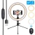 Import Photography selfie light 10inch 26cm LED ring light with tripod stand remote shutter from China