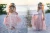 Import Pink Tulle Multi-layer Ruffled dress Fabric baby girl Lace Trim Wedding Dress from China