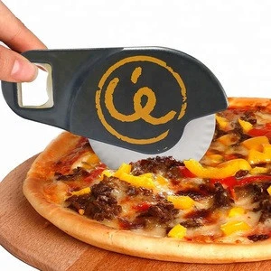 Pizza cutter with bottle opener plastic handle multifunction pizza tools