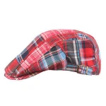 Plaid Cabbie Hat Men Plaid Driver Caps Duckbill Driving Cap Scottish Flat Cap Tartan Ivy Hat