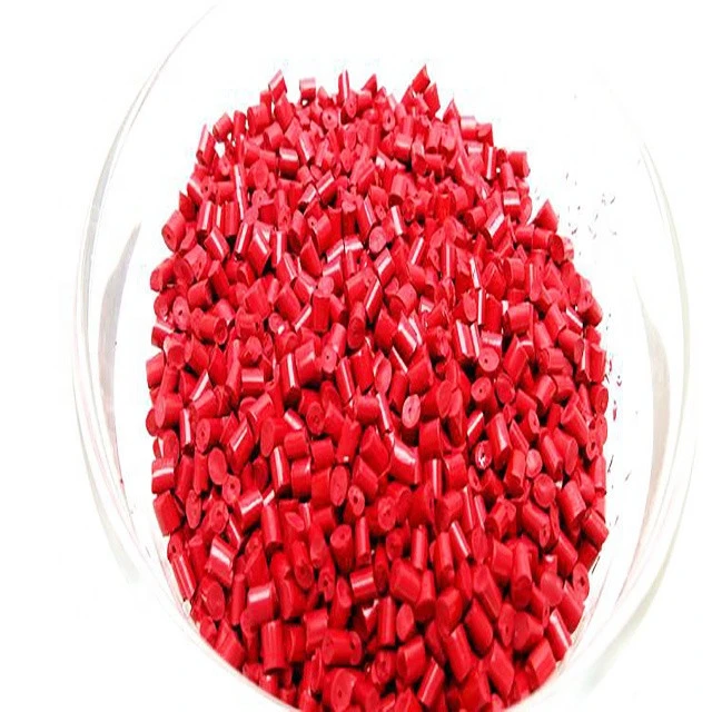 Plastic pellets for injection molding red masterbatch