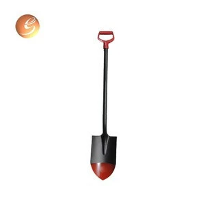 Poland market iron spade D grip round point shovel