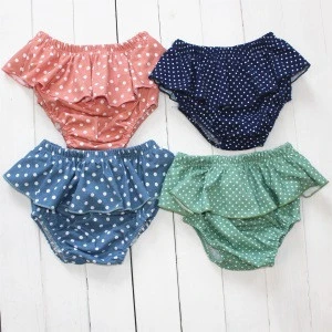 Polka dot baby bloomers ruffle bloomers wholesale toddler girls clothing